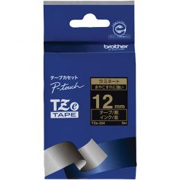 brother TZe-334 【ブラザー純正】ピータッチ ラミネートテープ TZe-334 幅12mm (金文字/黒)