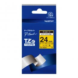 brother TZe-MQ851 【ブラザー純正】ピータッチ ラミネートテープ TZe-MQ851 幅24mm (黒文字/サテンゴールド/つや消し)