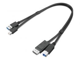 レノボ 4X91D11453 ThinkStation Mini-DisplayPort/USB Type-A3.0 - DisplayPort/USB Type-B3.0 変換アダプター