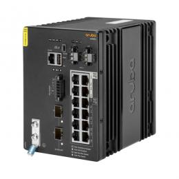 HPE JL817A Aruba 4100i 12-port 1GbE (8-port Class 4 POE and 4-port Class 6 POE) 2-port SFP+ DIN Mount Switch