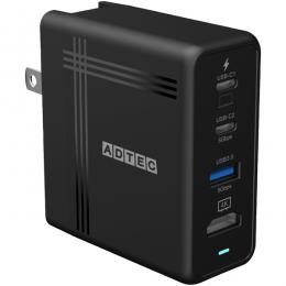 ADTEC APD-V074AC2H-BK PD対応 4K出力 USB Hub AC充電器 74W Black