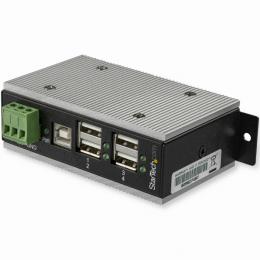 StarTech.com HB20A4AME 4ポート産業用USB 2.0ハブ ESD保護/350Wサージ保護 ウォールマウント対応