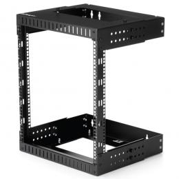 StarTech.com RK12WALLOA 12Uウォールマウント19インチサーバーラック2ポストオープンフレーム/壁掛け式奥行き調整可能(12-20インチ)