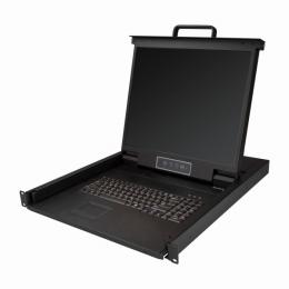 StarTech.com RKCONS1901 ラックマウント対応KVMコンソールドロワーVGA対応19インチLCD1UシングルKVMスイッチ1280x1024