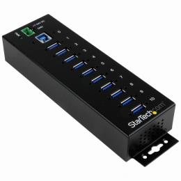 StarTech.com ST1030USBM 10ポート産業用USB 3.0ハブ ESD保護/350Wサージ保護 ウォールマウント対応