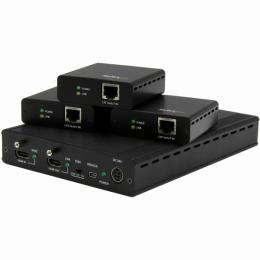 StarTech.com ST124HDBT HDBaseT規格対応3ポートHDMIエクステンダー(延長器)セット送信機1台&受信機3台CAT5ケーブル対応1x3HDMIスプリッター4K2K対応最大35m(UltraHD)/最大70m(HD1080p)