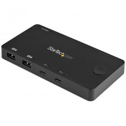 StarTech.com SV211HDUC USB-Cパソコン対応2ポートKVMスイッチ 4K60Hz HDMI コンパクトUSB Type-Cパソコン切替器 USB-Cケーブル付属 バスパワー対応 MacBook/iPad Pro/ThinkPad/IdeaPad/EliteBook