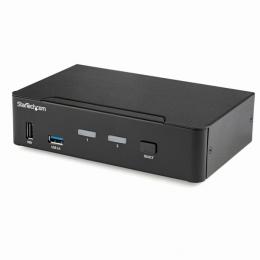StarTech.com SV231DPU34K 2ポートDisplayPort対応KVMスイッチ4K/60Hz対応CPU切り替え器USB3.0ハブ搭載DisplayPort1.2対応