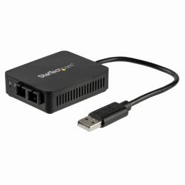 StarTech.com US100A20FXSC USB 2.0 - 光ファイバー変換アダプタ 100Base-FX 2芯SCコネクタ マルチモード Windows/ Mac/ Linux対応 USBネットワークアダプタ