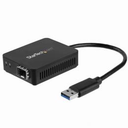 StarTech.com US1GA30SFP USB 3.0 - 光ファイバー変換アダプタ オープンSFP 1000Base-SX/LX Windows/ Mac/ Linux対応 USBネットワークアダプタ