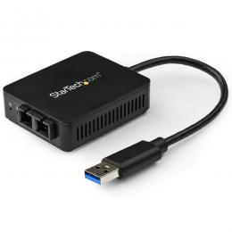 StarTech.com US1GA30SXSC USB 3.0 - 光ファイバー変換アダプタ 1000Base-SX 2芯SCコネクタ マルチモード Windows/ Mac/ Linux対応 USBネットワークアダプタ