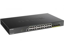 D-Link(ディーリンク) DGS-1250-28XMP/A1 DGS-1250-28XMP ギガビットL2スマートマネージドスイッチ、PoE+対応(最大370W給電)、10/100/1000BASE-Tポート×24、10G SFP+スロット×4、リミテッドライフタイム保証対象