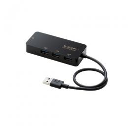 ELECOM EDC-GUA3H2-B 有線LANアダプタ/Giga対応/USB3.0/Type-A/USBハブ付/ブラック