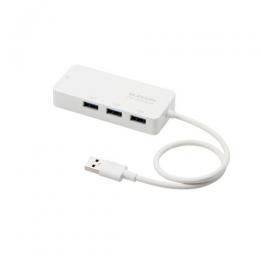 ELECOM EDC-GUA3H2-W 有線LANアダプタ/Giga対応/USB3.0/Type-A/USBハブ付/ホワイト