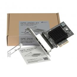 PLANEX GPE-2500-4T PCIeバス対応 2.5GBASE-T 4ポート LANアダプター