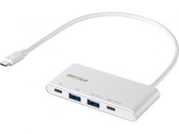 BUFFALO BSH4U500C1PWH USB 3.2(Gen 2)バスパワー4ポートPD対応ハブ ホワイト