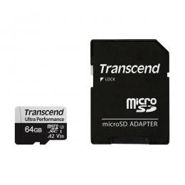 Transcend TS64GUSD340S microSDXC Class10 UHS-I U3 V30 A2 64GB (SDカード変換アダプタ付き)