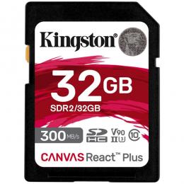 Kingston SDR2/32GB SDXCカード 32GB UHS-II V90 Canvas React Plus SD Card