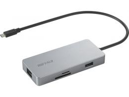 BUFFALO LUD-U3-CGCSV USB Type-C接続 ドッキングステーション PD対応 CR付 シルバー