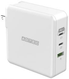 ADTEC APD-V140AC2-WH Power Delivery 3.1対応 GaN AC充電器/140W/USB Type-C 2ポート Type-A 1ポート/ホワイト