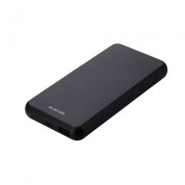 ELECOM DE-C38-10000BK モバイルバッテリー/リチウムイオン電池/薄型/15W/10000mAh/Type-C1ポート/USB-A1ポート/ブラック