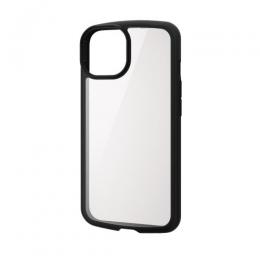 ELECOM PM-A22ATSLFCBK iPhone 14/iPhone 13用ハイブリッドケース/TOUGH SLIM LITE/フレームカラー/背面クリア/ブラック