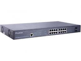 GeoVision GV-APOE1611-V2T1 10/100M/1000 PoE+対応 (15.4W 供給 / 1 PoE port) (最長250m / 転送速度10Mbps) 16ポートマネージメントスイッチングハブ 1年保証