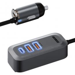 ADTEC ACPD-V100A2C2 Power Delivery対応 シガーソケットタイプ充電器/100W/USB Type-A 2ポート/Type-C 2ポート/ブラック