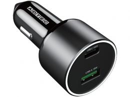 ADTEC ACPD-V100AC Power Delivery対応 シガーソケットタイプ充電器/100W/USB Type-A 1ポート/Type-C 1ポート/ブラック