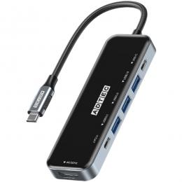 ADTEC AHUB-VA3CP-4K30 マルチポートハブ 6in1 USB-C (Type-C Type-A 4K FulHD)