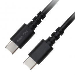 グリーンハウス GH-UCCCA05-BK USB Type-C - USB Type-C 充電/データ転送ケーブル 0.5m 100W対応 ブラック