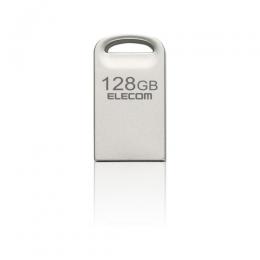 ELECOM MF-SU3A128GSV USBメモリ/USB3.2(Gen1)対応/超小型/128GB/シルバー