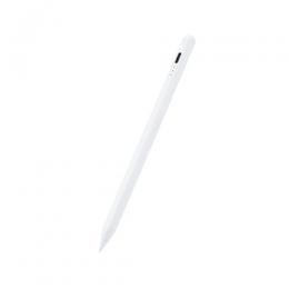 ELECOM P-TPACSTAP03WH タッチペン/スタイラス/充電式/iPad専用/パームリジェクション対応/傾き検知対応/磁気吸着/USB-C充電/樹脂製ペン先/ホワイト