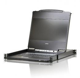 ATEN CL6700MWJJS フルHD対応17.3インチLCDコンソールドロワー/ショートレール/DVIインターフェース対応