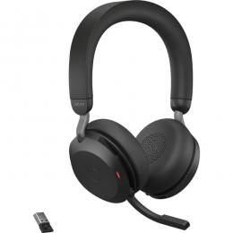 Jabra 27599-989-989 Jabra 無線ヘッドセット USB-A 両耳UC認定 充電スタンド付「Jabra Evolve2 75 Link380a/390a UC Stereo Stand Black」
