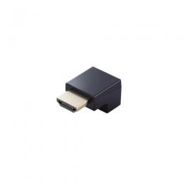 ELECOM AD-HDAABS02BK HDMI延長アダプター/L字下/AF-AM/スリムタイプ/ブラック