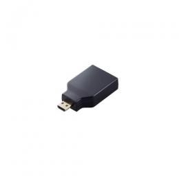 ELECOM AD-HDADS3BK HDMI変換アダプター/AF-DM(micro)/スリムタイプ/ブラック