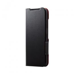 ELECOM PM-K222PLFUBK かんたんスマホ3用レザーケース/手帳型/UltraSlim/薄型/磁石付き/ブラック