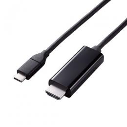 ELECOM MPA-CHDMIY20BK 映像変換ケーブル/USB Type-C - HDMI/ミラーリング対応/60Hz/やわらか/2.0m/ブラック