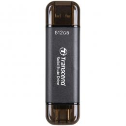 Transcend TS512GESD310C スティック型SSD USB 10Gbps 512GB ブラック