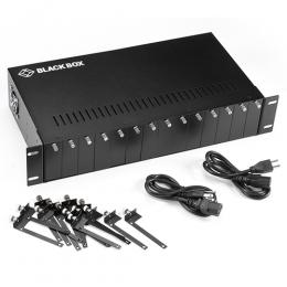 ブラックボックス LHGC-RACK メディアコンバータ・シャーシ 14スロット2U