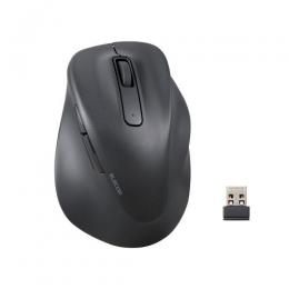 ELECOM M-XGL30DBSKBK マウス/EX-G/2023年モデル/右手専用/Lサイズ/無線2.4GHz/5ボタン/抗菌仕様/静音設計/ブラック