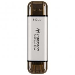 Transcend TS512GESD310S スティック型SSD USB 10Gbps 512GB シルバー