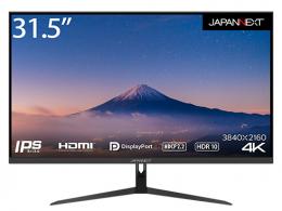 【法人様宛限定】JAPANNEXT JN-IPS315UHDR 液晶ディスプレイ 31.5型/3840×2160/HDMI×3、DP×1/ブラック/スピーカー：あり