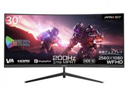 【法人様宛限定】JAPANNEXT JN-VCG30202WFHDR-N 液晶ディスプレイ/30型/2560×1080/DP×2、HDMI×2/ブラック/スピーカー：無/2年保証