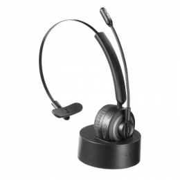 サンワサプライ MM-BTMH66BK Bluetoothヘッドセット（ノイズキャンセル機能・充電クレードル付き）