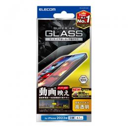ELECOM PM-A23AFLGAR iPhone 15用ガラスフィルム/エッチングAR加工/動画映え/高透明
