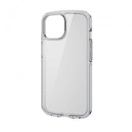 ELECOM PM-A23ATSLACR iPhone 15用ハイブリッドケース/TOUGH SLIM LITE/オールクリア/ストラップシート付属/クリア