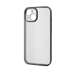 ELECOM PM-A23AUCTMKBK iPhone 15用ソフトケース/極限保護/メタリック加工/メタリックブラック