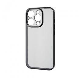 ELECOM PM-A23CUCTMKBK iPhone 15 Pro用ソフトケース/極限保護/メタリック加工/メタリックブラック